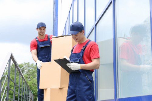 Business team coordinating a move