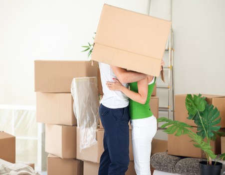 Removal team loading a moving truck