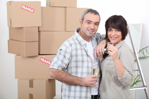 Happy customers after a successful move with Man and Van